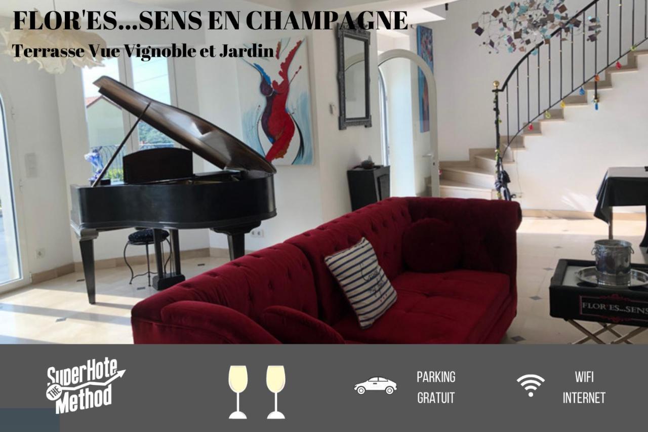 Fleury-la-Riviere Floressens En Champagne Terrasse Privative Sur Le Vignobleヴィラ エクステリア 写真