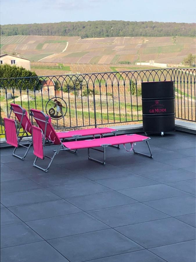 Fleury-la-Riviere Floressens En Champagne Terrasse Privative Sur Le Vignobleヴィラ エクステリア 写真